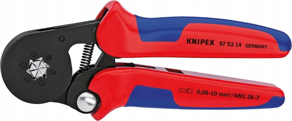 Kliešte na miesenie káblových puzdier, 0,08-10 mm2, Knipex