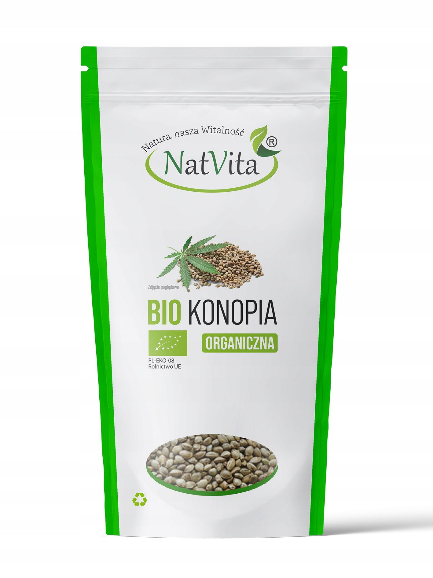 Konope Bio Nelúpané zrná Ekologické Vitamínové semená 250g NatVita