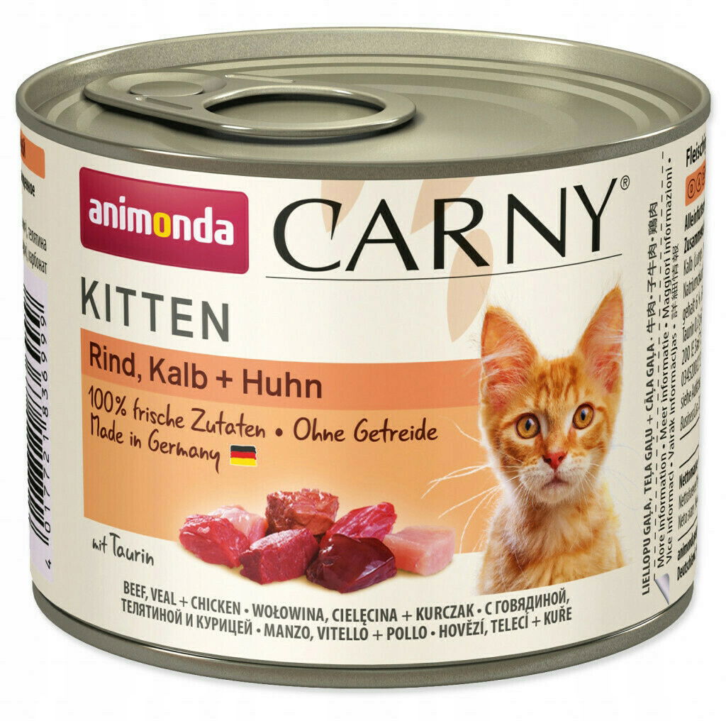 Konzerva Animonda Carny Kitten hovädzie teľacie kuracie Karton (6ks)