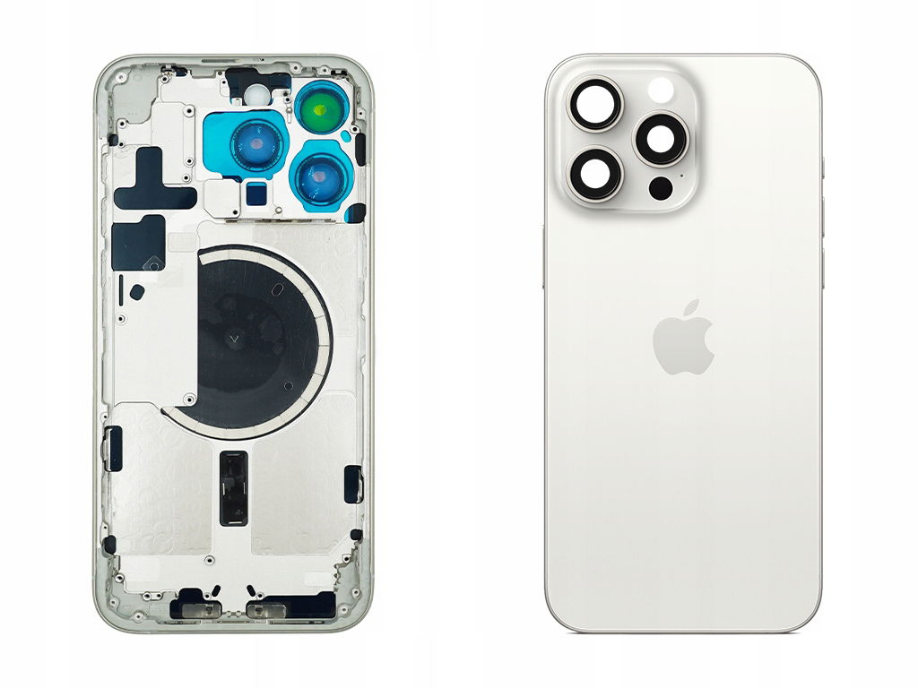 Korpus Rám Zadný kryt Apple iPhone 15 Pro Max White Titanium