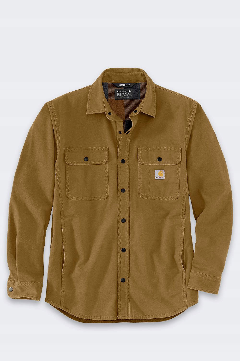 Košeľa Carhartt Rugged Flex Canvas Fleece Oak