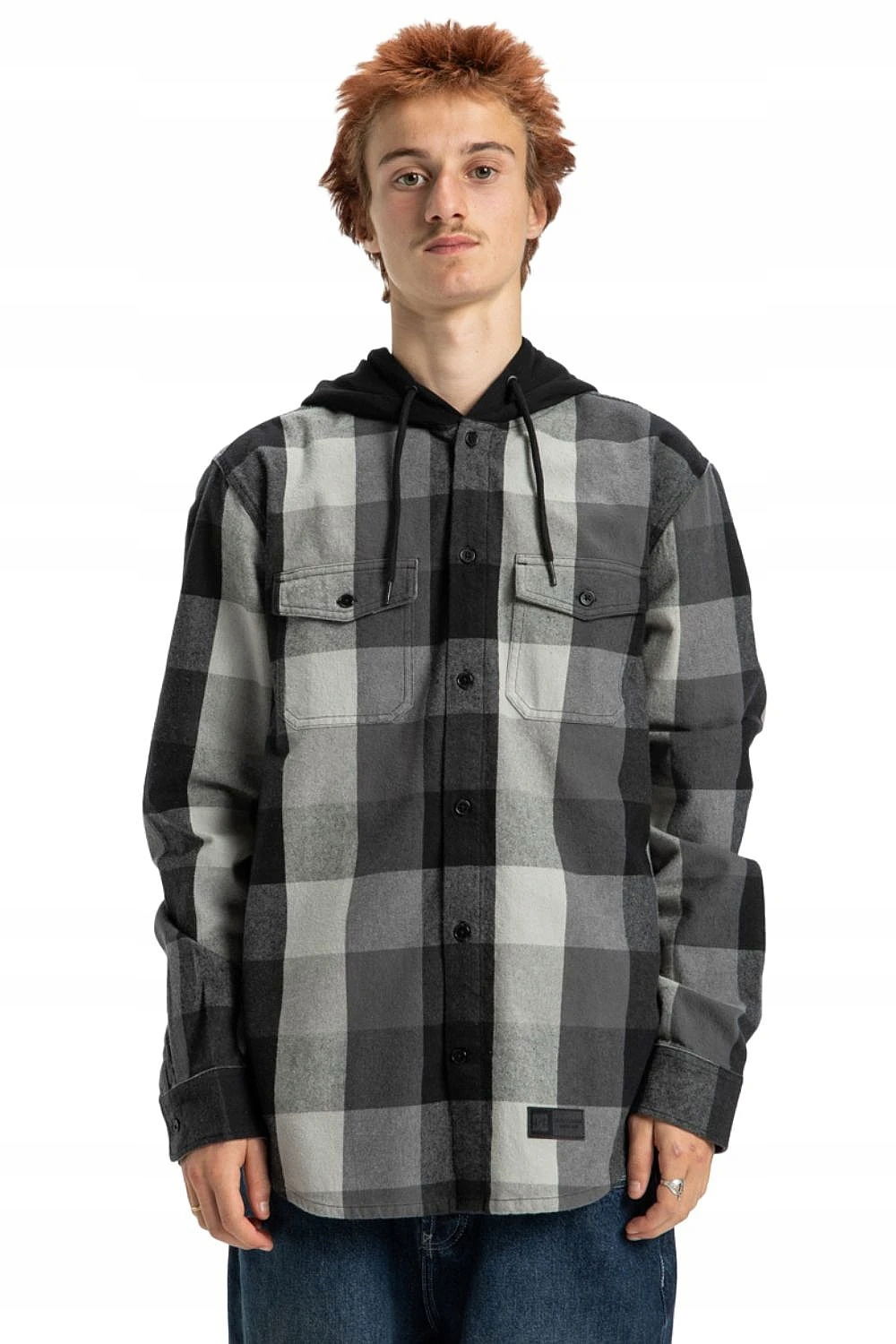 košeľa DC Ruckus Hooded Ls KVJ0/Black