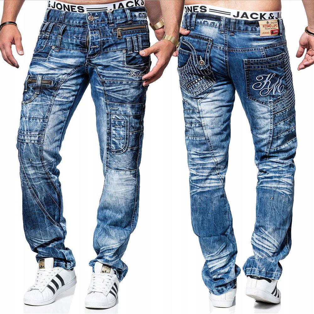 Kosmo Lupo nohavice pánske KM020 L:32 jeans džínsy regular fit 29 jeans
