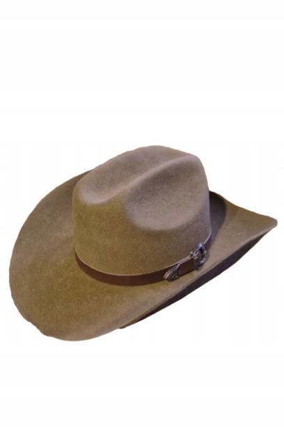 Kovbojský plstený klobúk Wildbill svetlohnedý 55