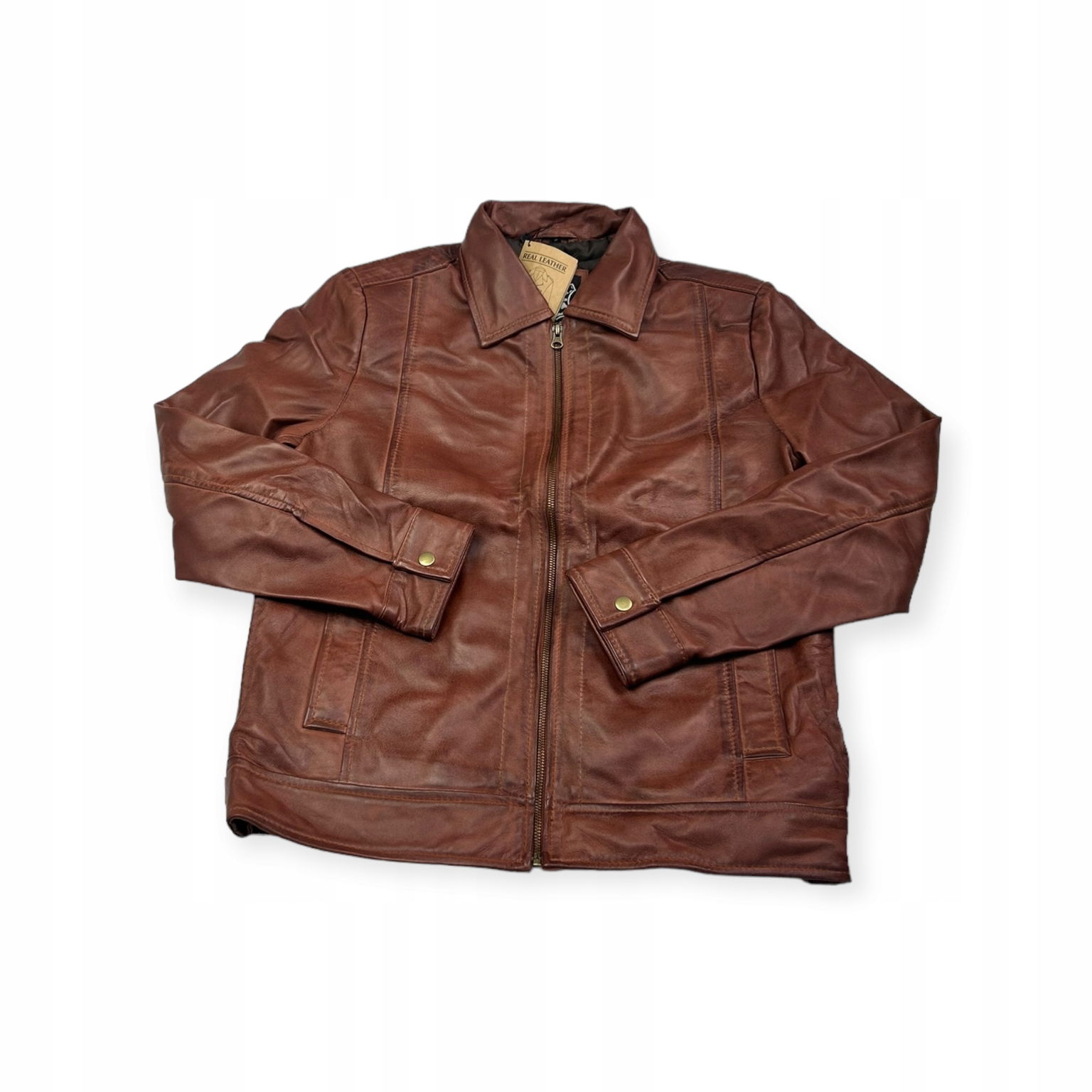 Kožená pánska bunda s kapucňou Real Leather S