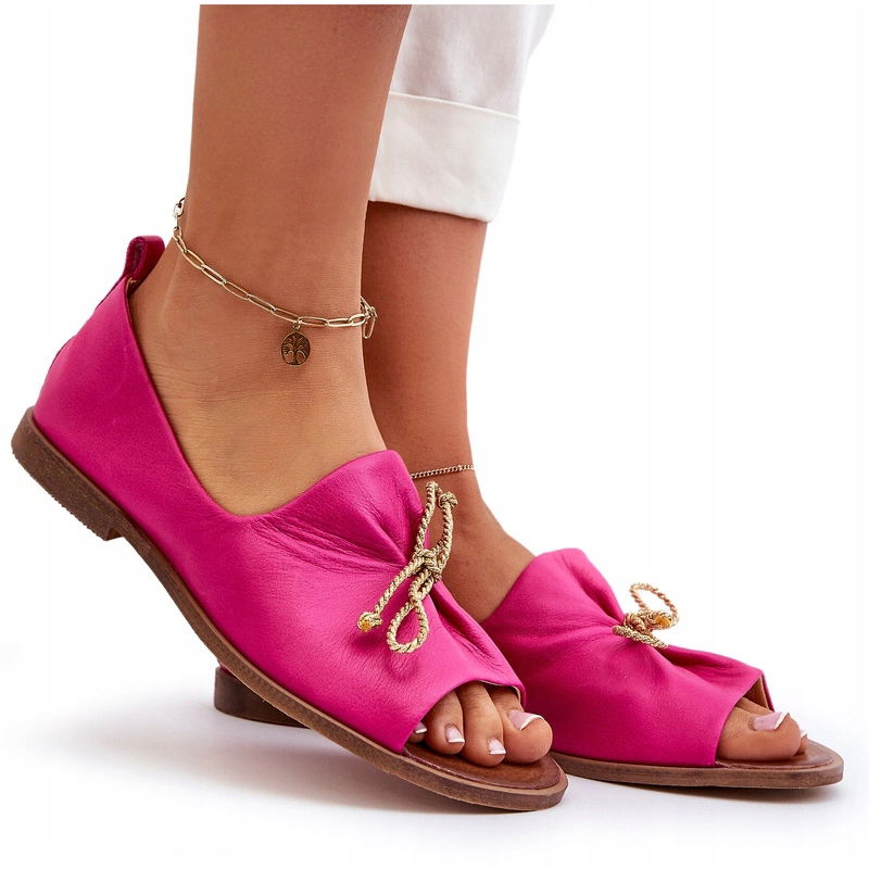 Kožené Baleríny Zazoo 2660 Fuchsia 35