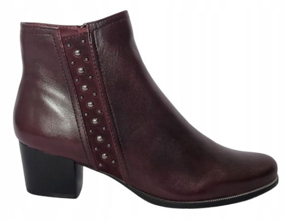 Kožené čižmy Piazza 960153-41 bordové r39