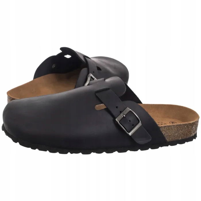 Kožené pánske sandále Wojas Čierne 32021-91 Black