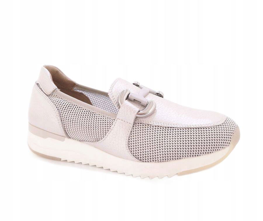 Kožené športové poltopánky ecru Caprice 9-24536 r38