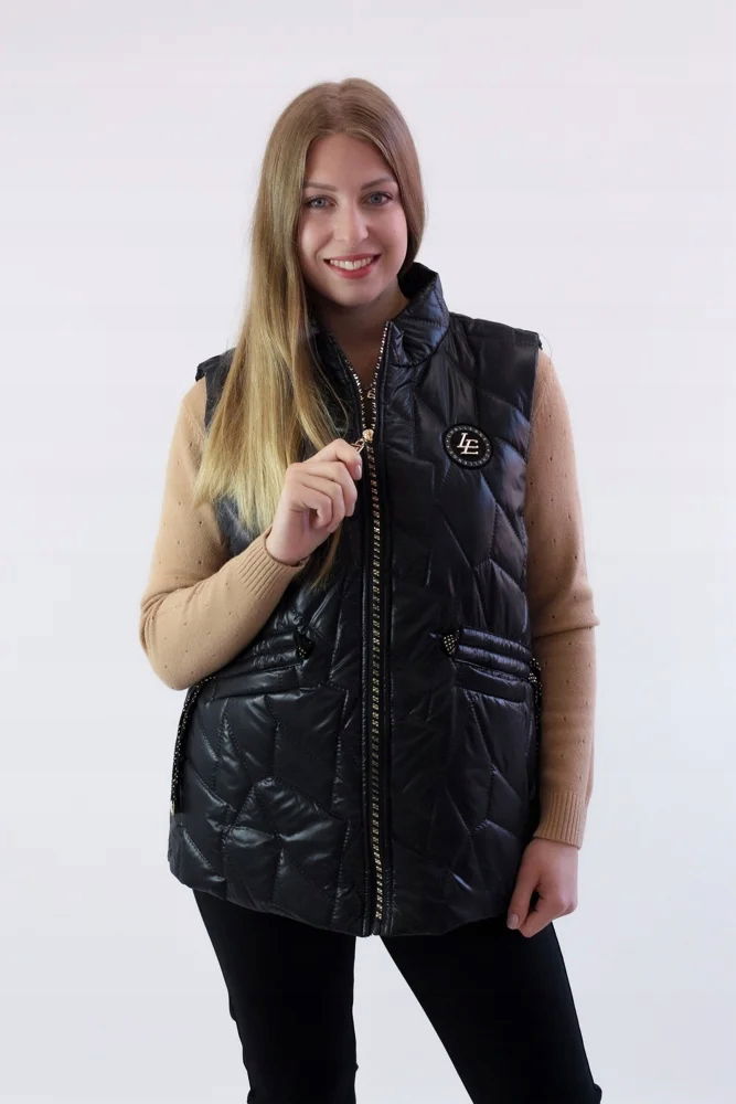Krátka vesta Fashion Čierna 46