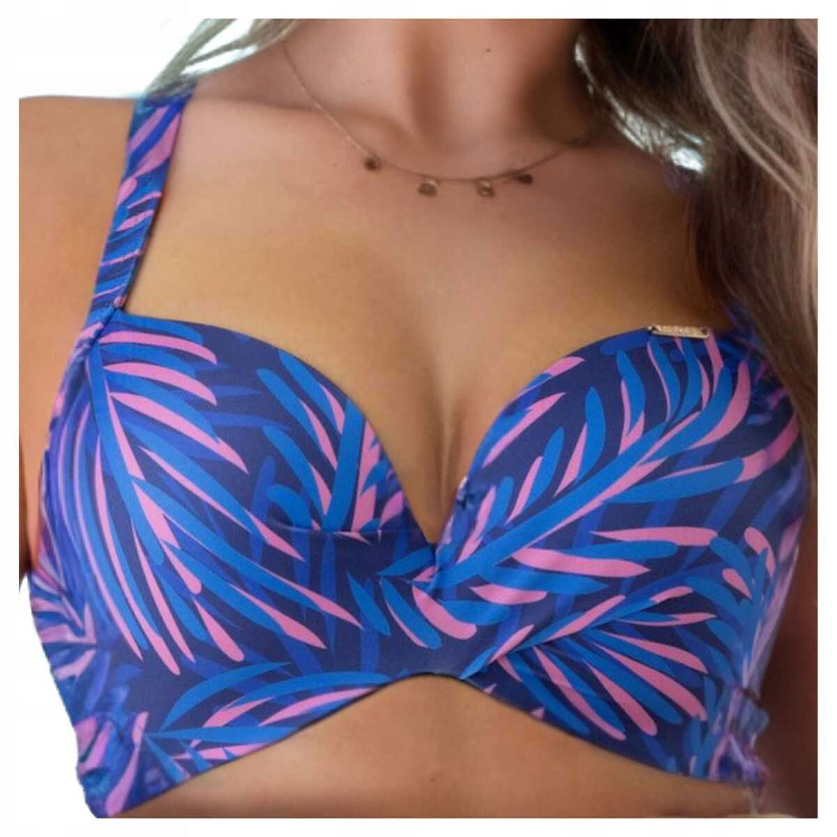 Kris line Plavková podprsenka push up brassiere Hawai modrá 75D