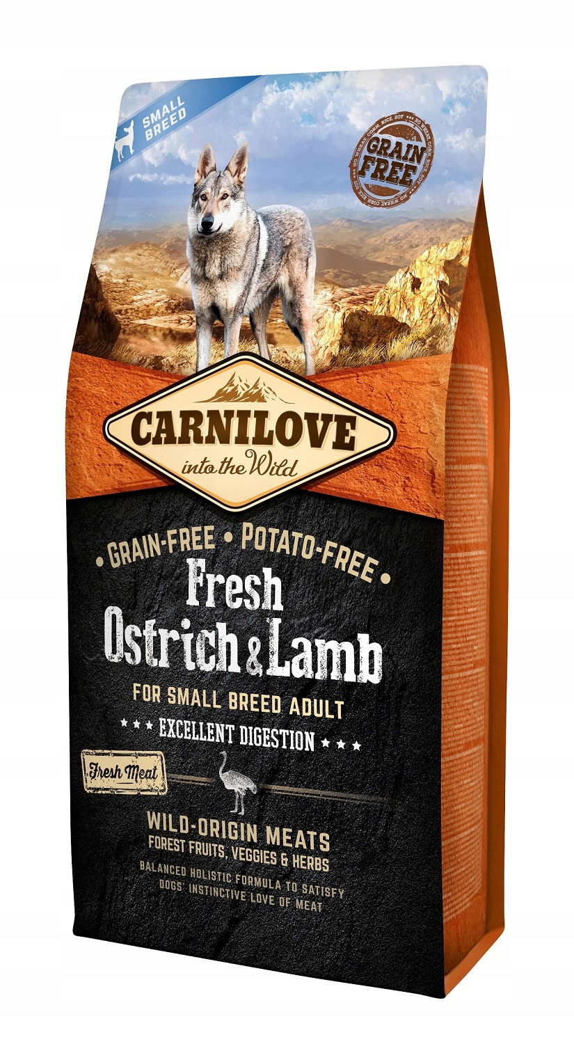 Krmivo Carnilove Pštros s Jahňacím pre Dospelé Psy 6kg