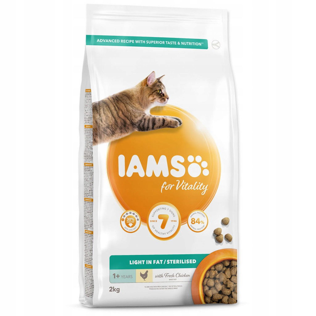 Krmivo Iams Cat Adult/Senior Weight Control/Sterilized Chicken 2kg