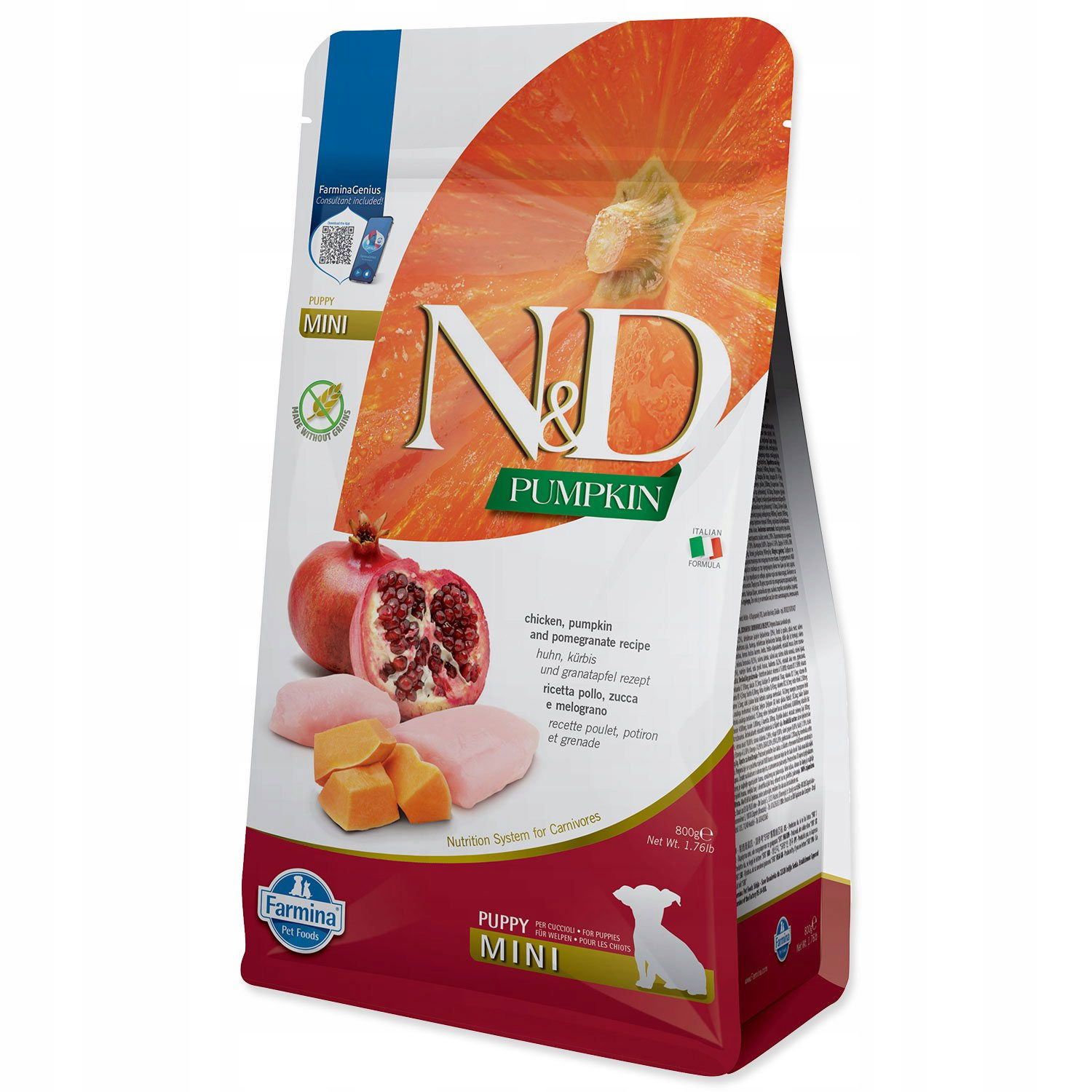 Krmivo N&d Puppy Mini Pumpkin Chicken & Pomegranate 0,8kg