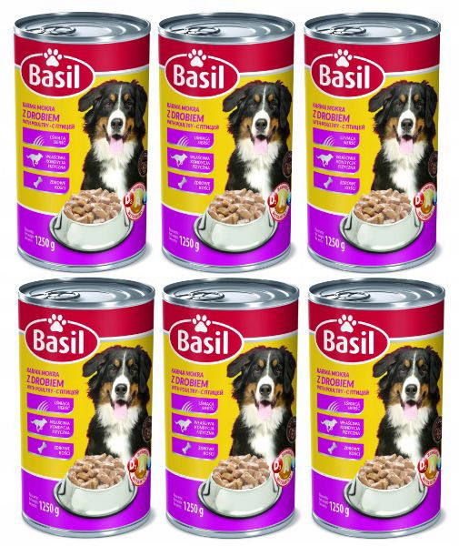 Krmivo pre psa Basil s Hydinou 1250 g x 6 ks