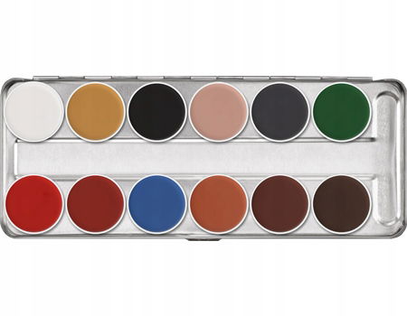 Kryolan Paleta 12 vodných farieb Art. 1104 B