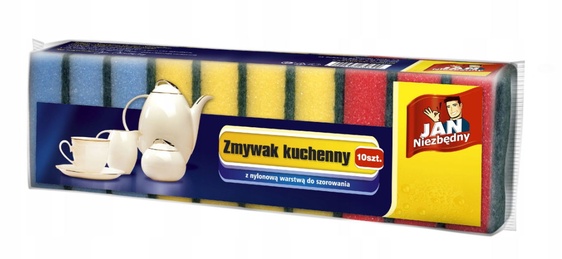 Kuchynský umývač riadu Jan Niezbędny 10ks s vrstvou na drhnutie
