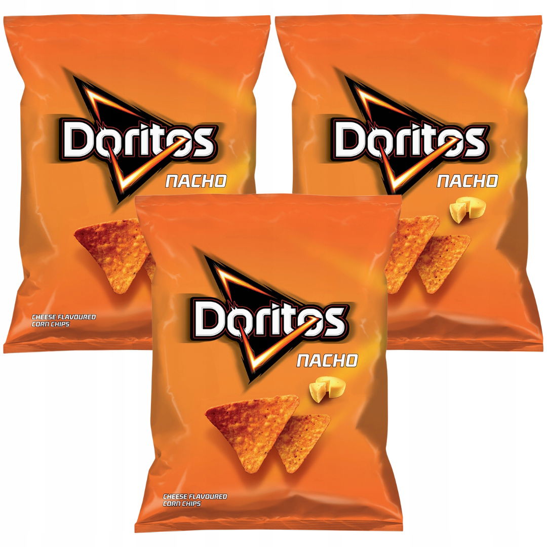 Kukuričné Chipsy Doritos Nacho s príchuťou syra 44g x 3 kusov