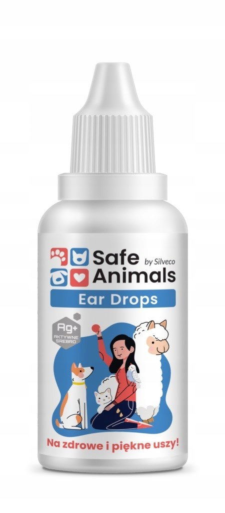 Kvapky do uší Safe Animals Ear Drops so striebrom
