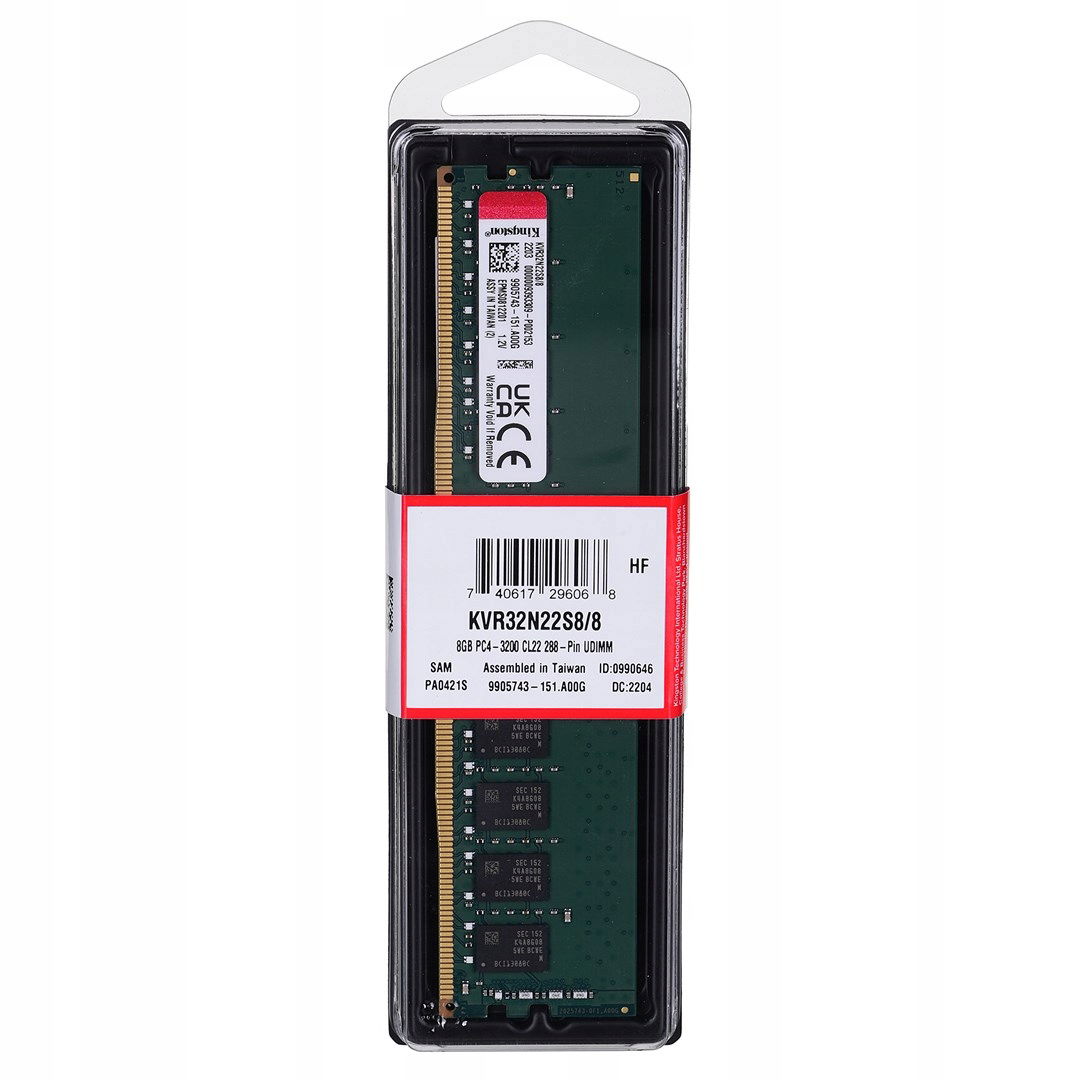 KVR32N22S8/8 Kingston 8GB 3200MHz DDR4 CL22 DIMM