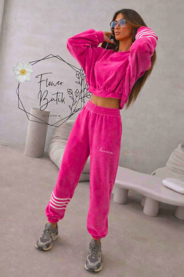 La Coca Dres Welur Velve fuchsia Uni
