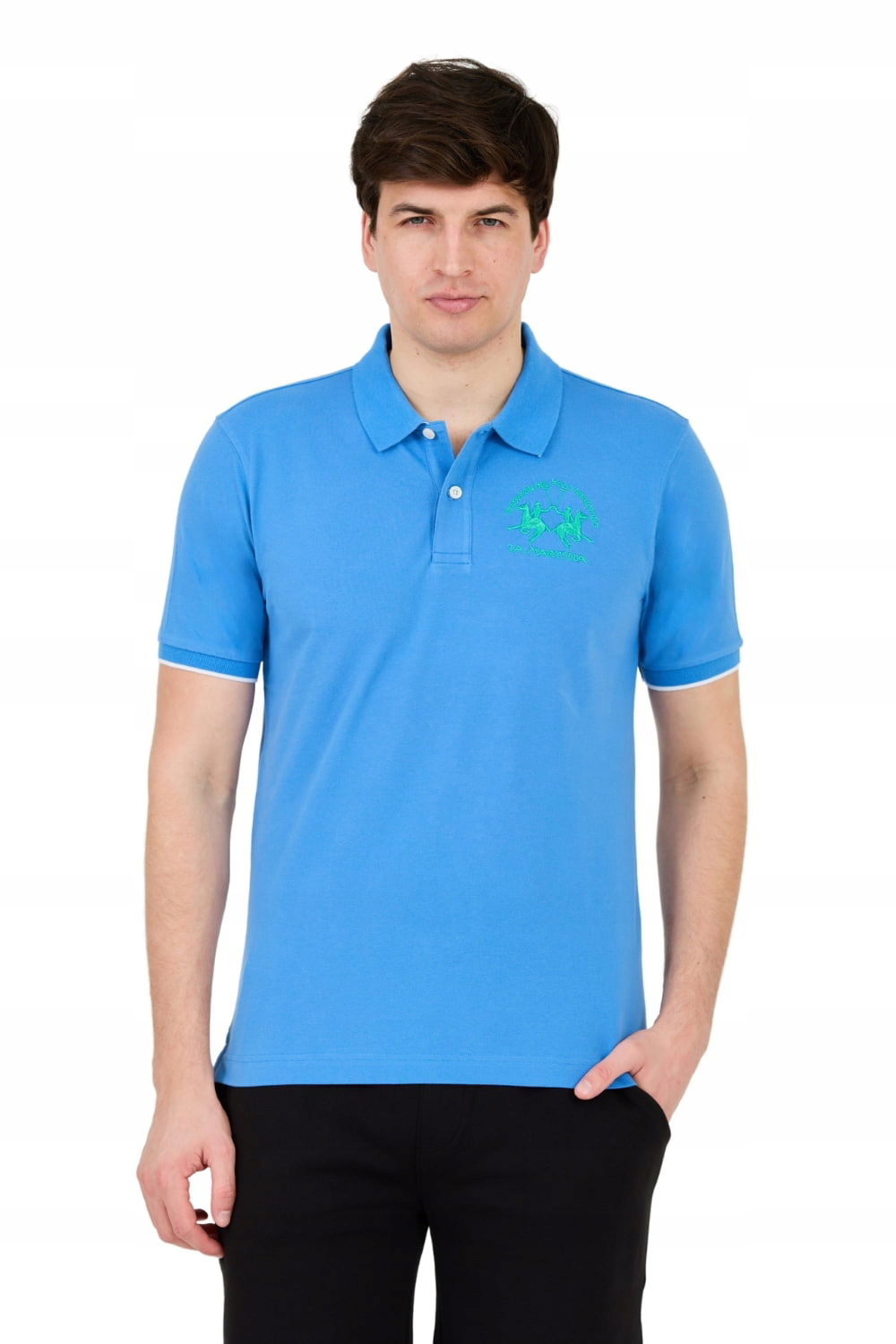 La Martina Modré polo s veľkým logom L
