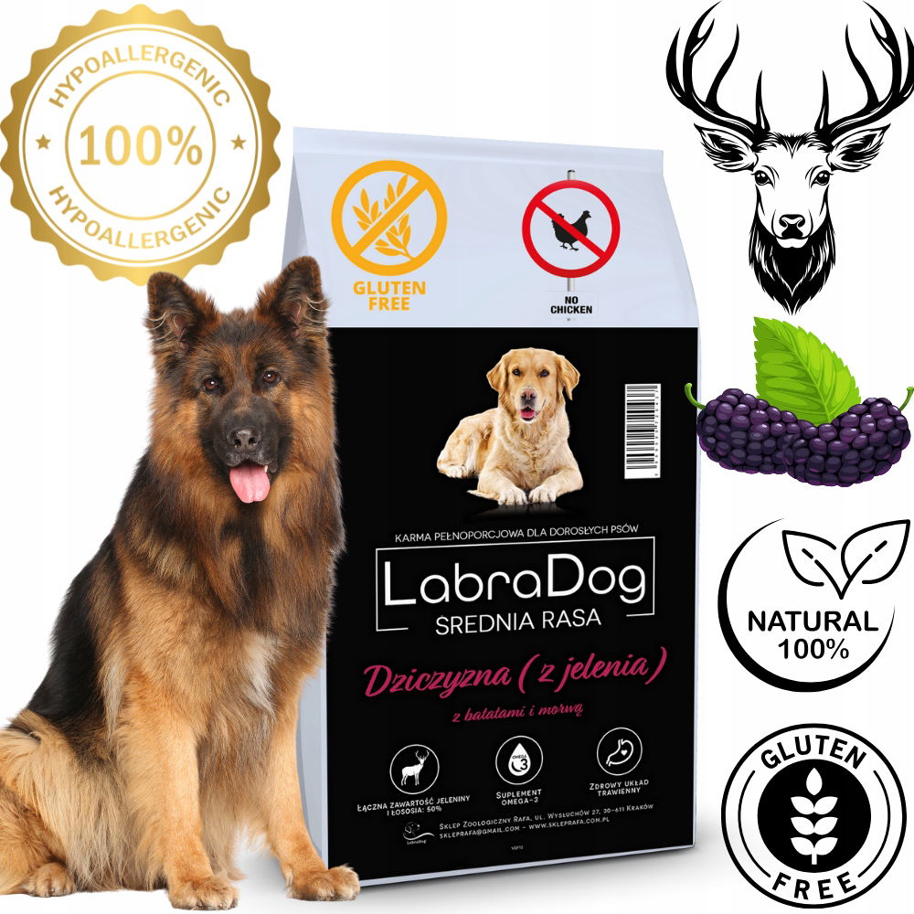 LabraDog Superfood Hypoalergénna Divina z Jelania na alergie 12 kg