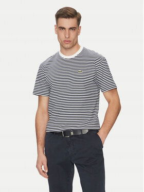 lacoste Pánske tričko LACOSTE-TH9749 522 White/navy Blue Tmavomodré