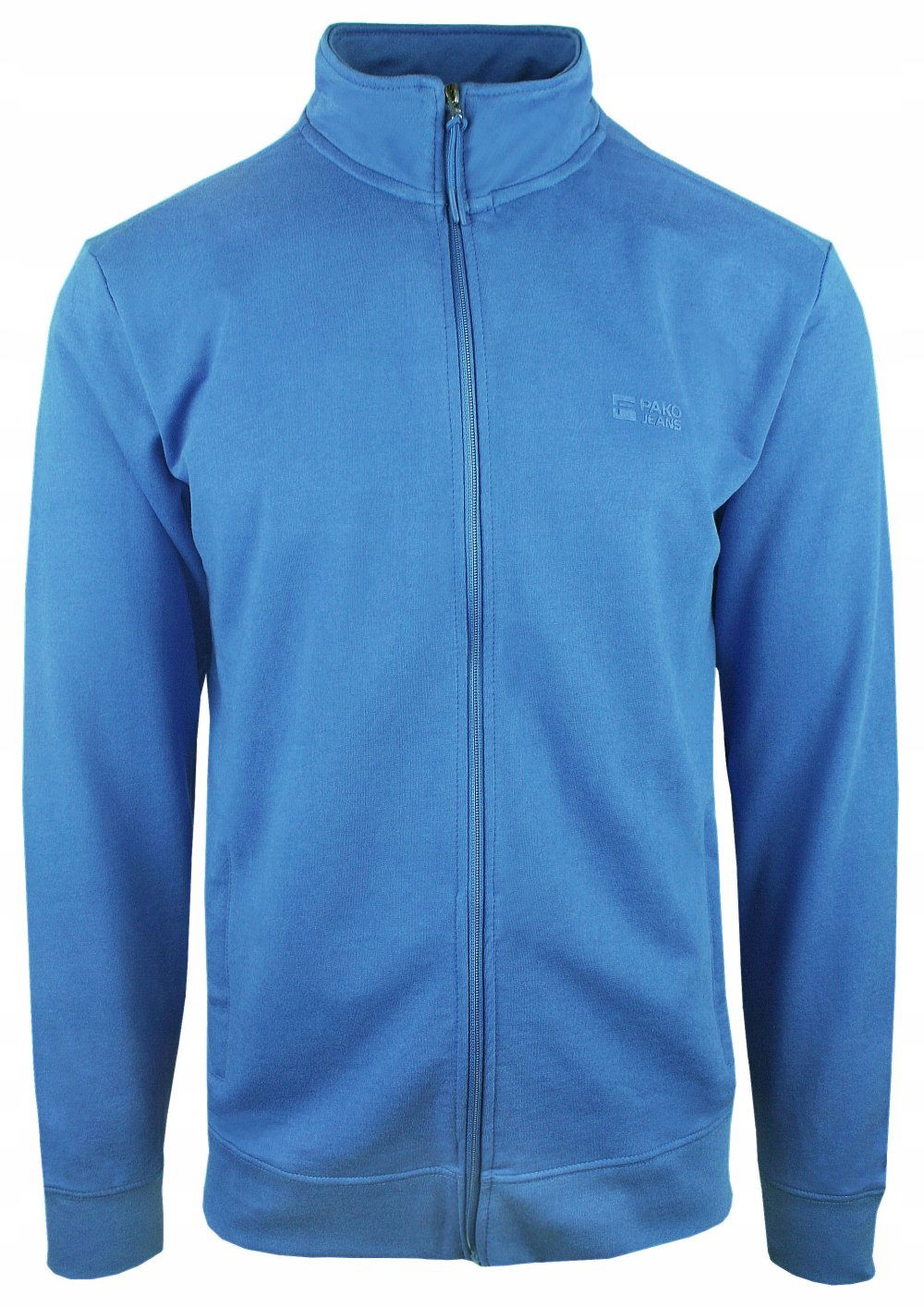 Ľahká mikina na zips s vysokým golierom Pako Jeans modrá L
