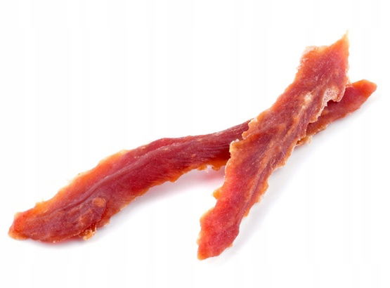 Lahodná mäsová pochúťka na odmeňovanie psa Maced Strips z kačacích pŕs 60 g