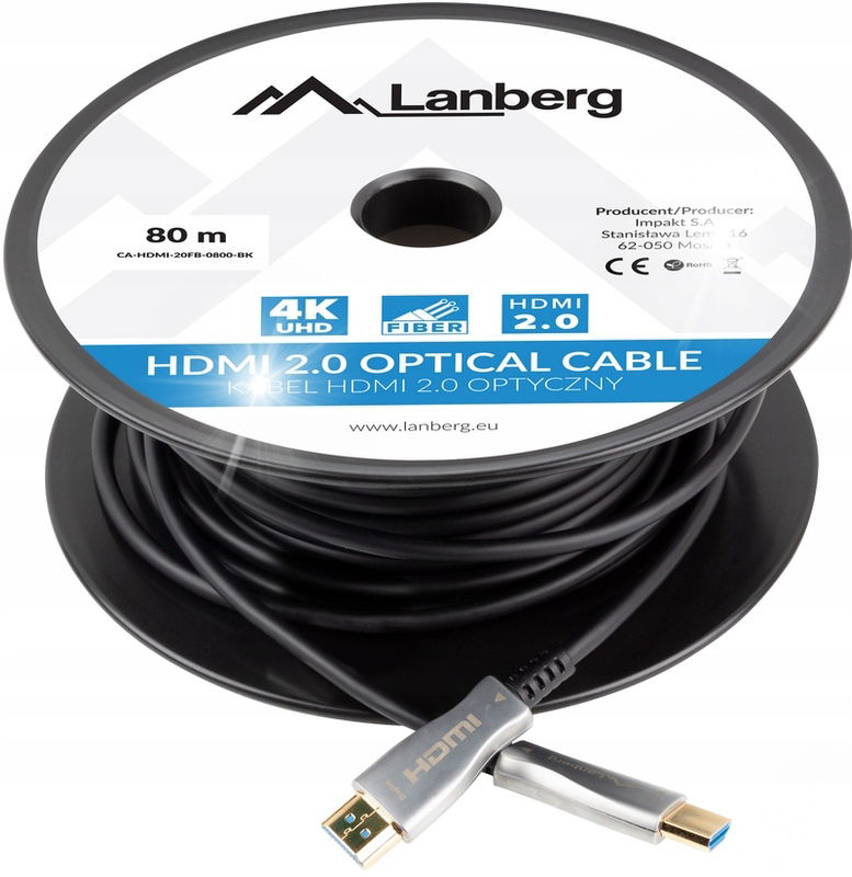 Lanberg v2.0 Premium High optický kábel Hdmi 80m