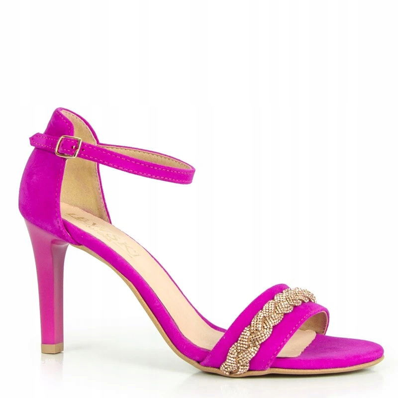 LaRoni 3328/2 Sandále Špendlíky Koža Fuchsia 39