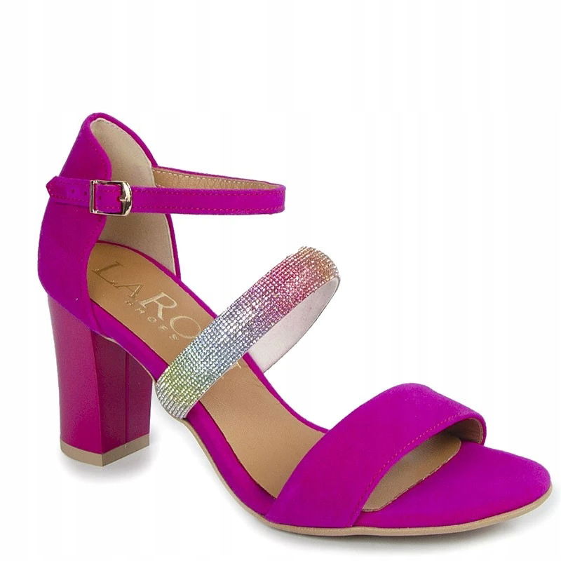 Laroni 3364 Sandále Stĺpik Koža Semiš Fuchsia 36