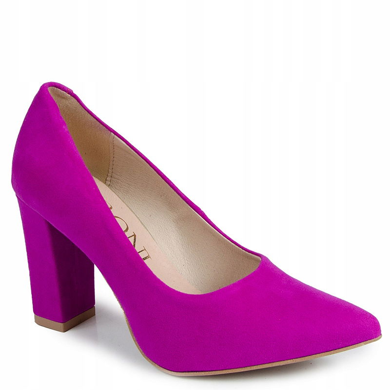 LaRoni E453 Stĺpik Špic Koža Semišová Fuchsia 35