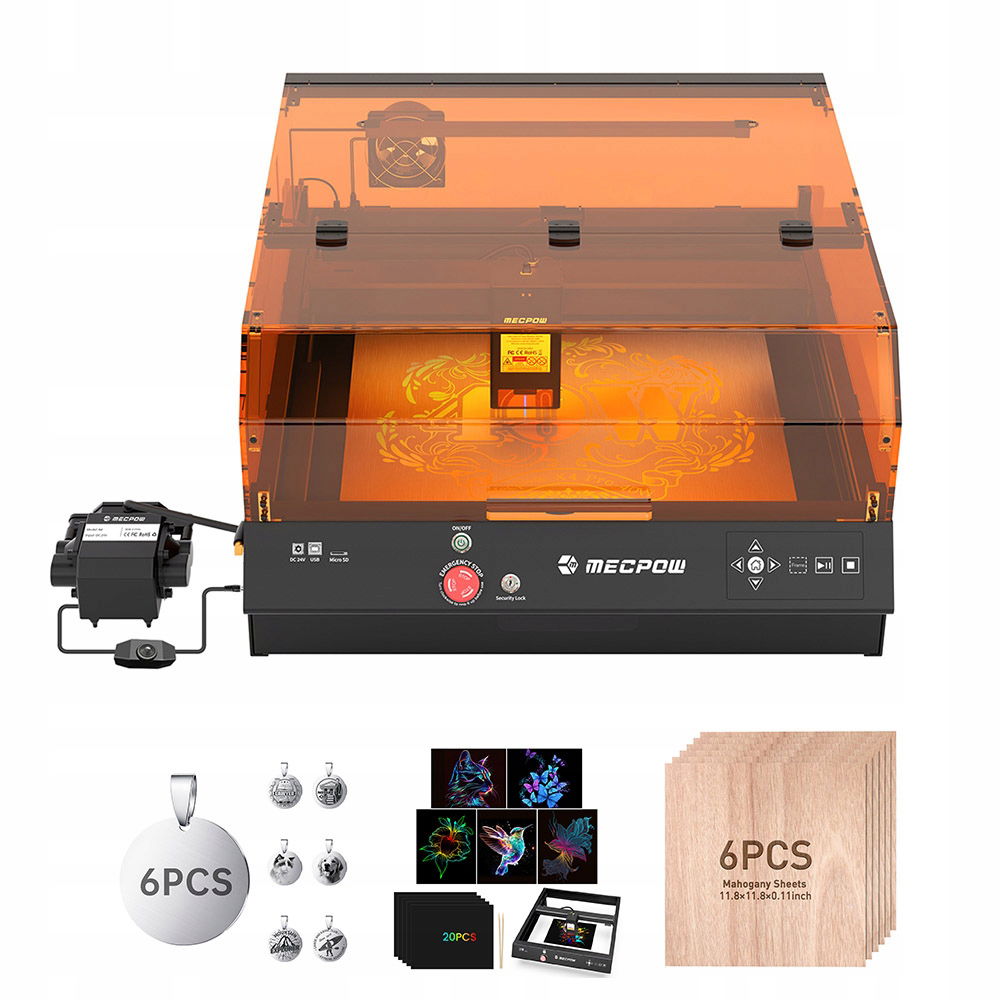 Laserová gravírovačka 3D tlačiareň 40W 400 x 398 mm Mecpow X4 Pro
