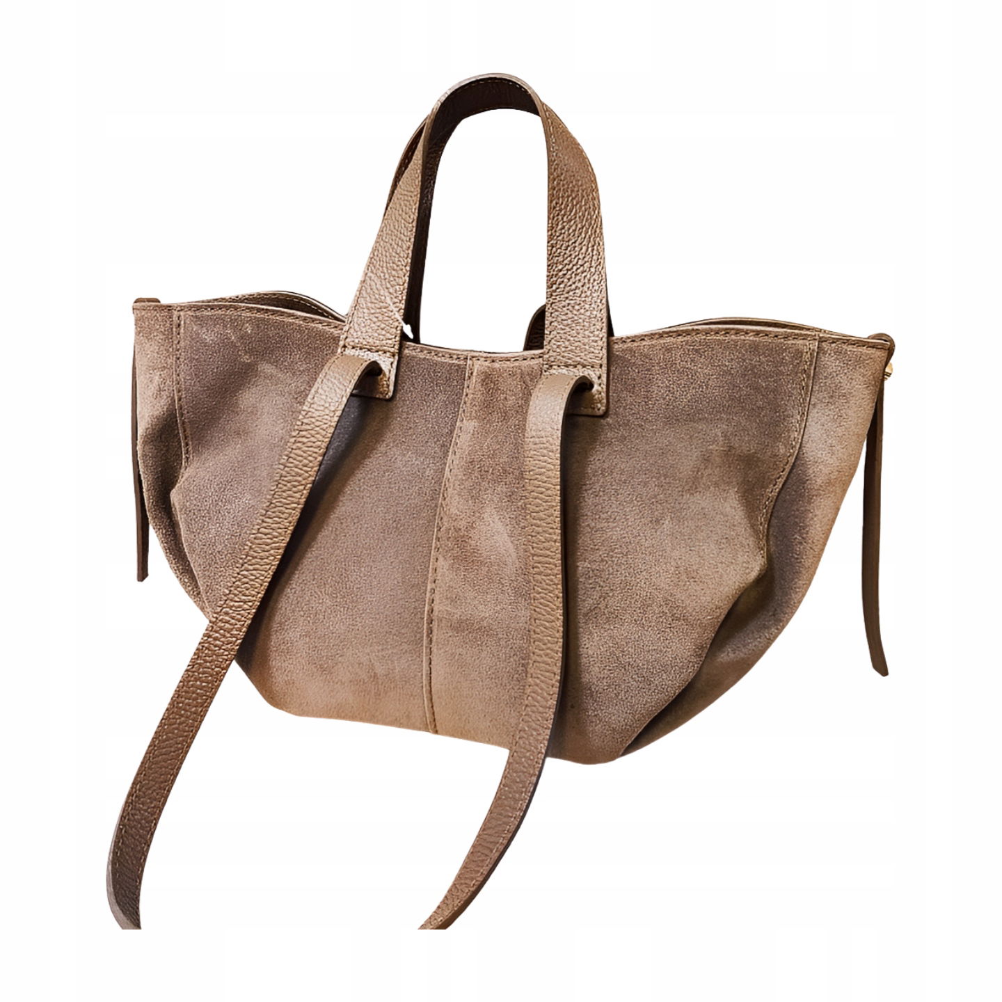 Laura Biaggi taška mini shopper semišová taupe