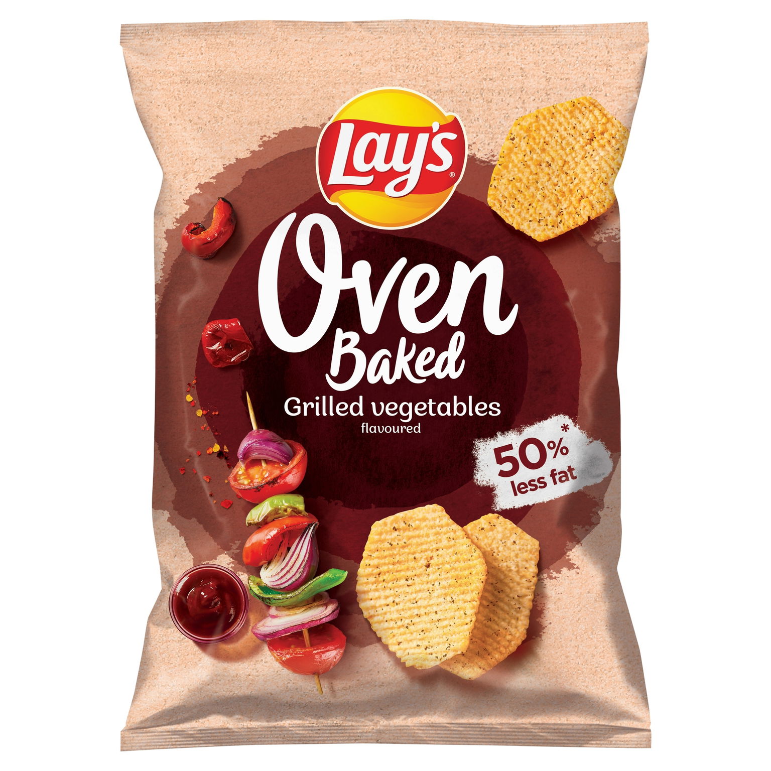 Lay's Oven Chipsy zemiakové Chipsy s príchuťou grilovanej zeleniny 110 g