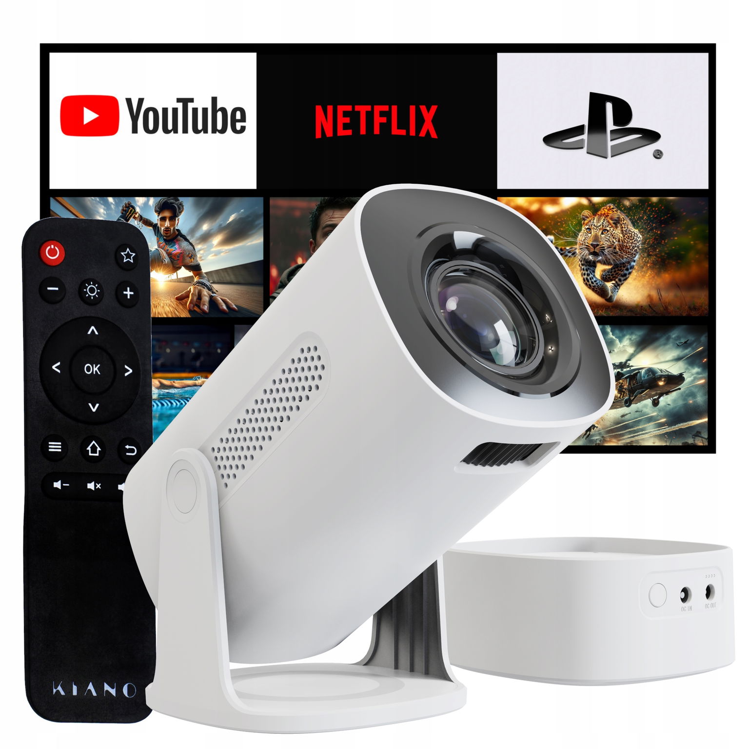 Led projektor prenosný Bluetooth miracast 4k batéria