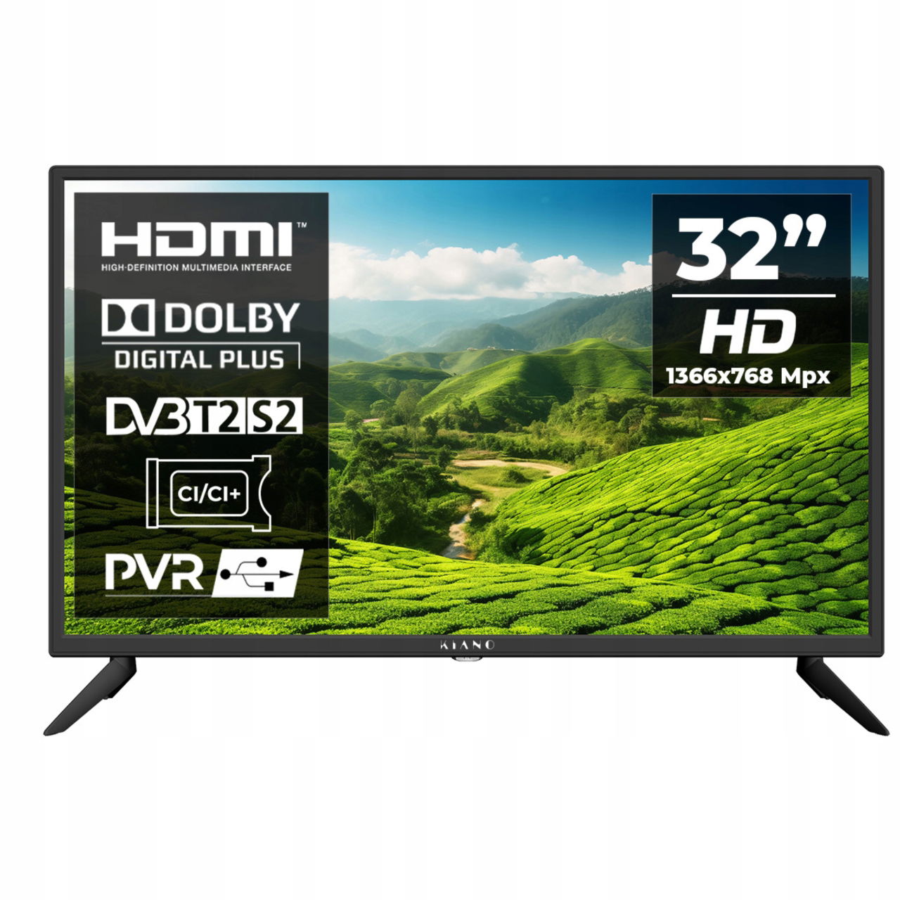 Led televízor Kiano KS32 32" – obraz Hd, vstup Hdmi, Usb a funkcia Pvr