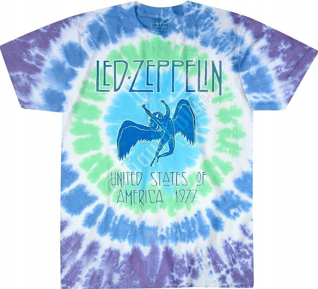 Led Zeppelin Ramble On Liquid Blue 2XL