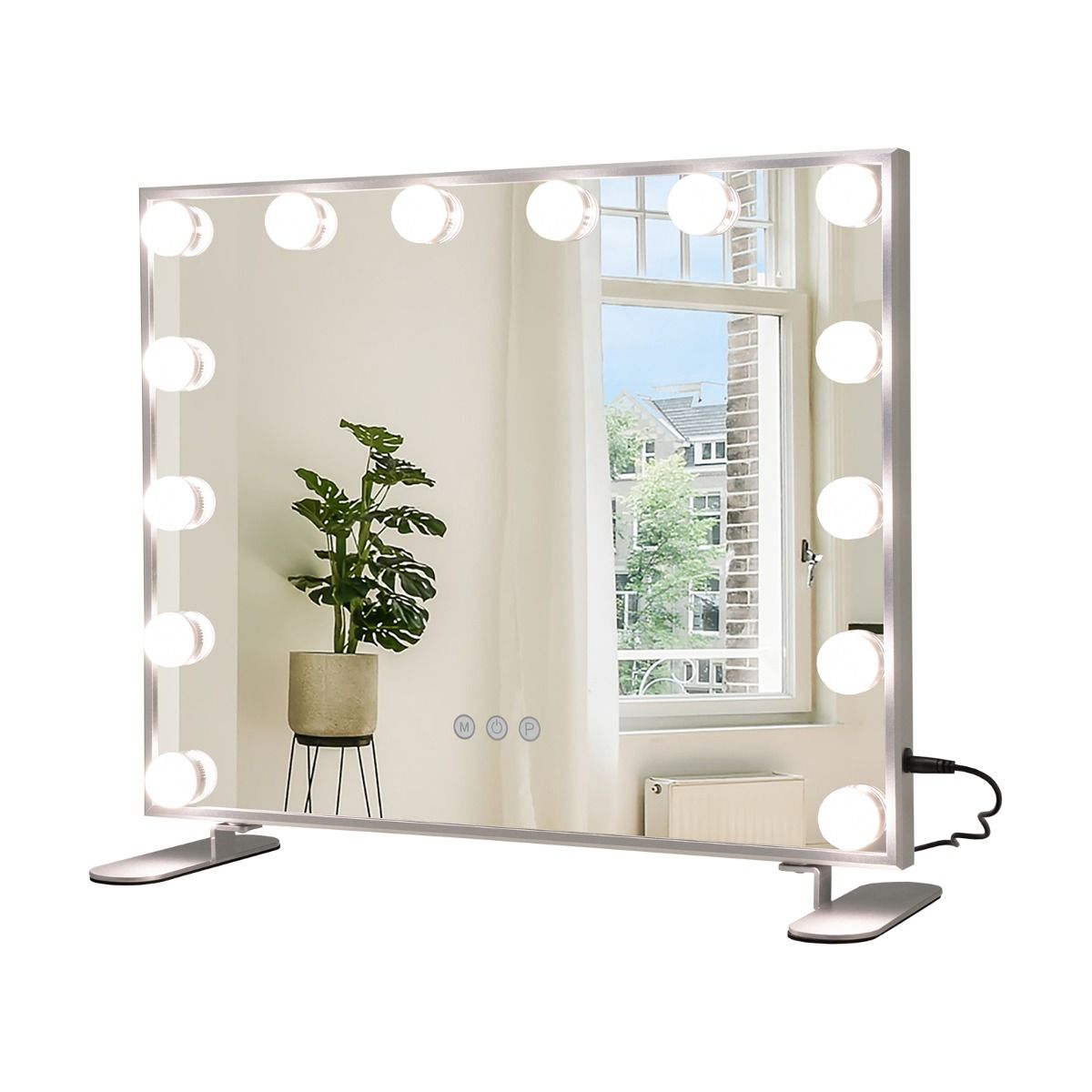 Led zrkadlo na líčenie s 3 režimami osvetlenia 50x40 cm