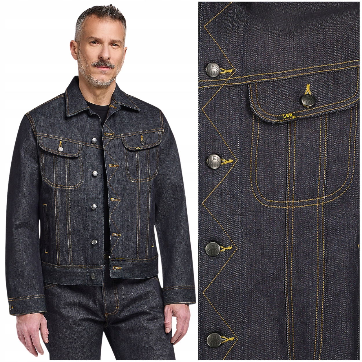 Lee 101 Rider Jacket Dry Premium Japan tmavá džínsová bunda katana M