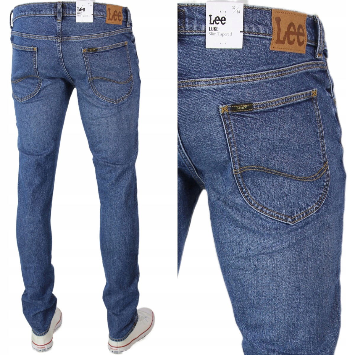 Lee Luke Slim Tapered Džínsy „leo“ W33 L34