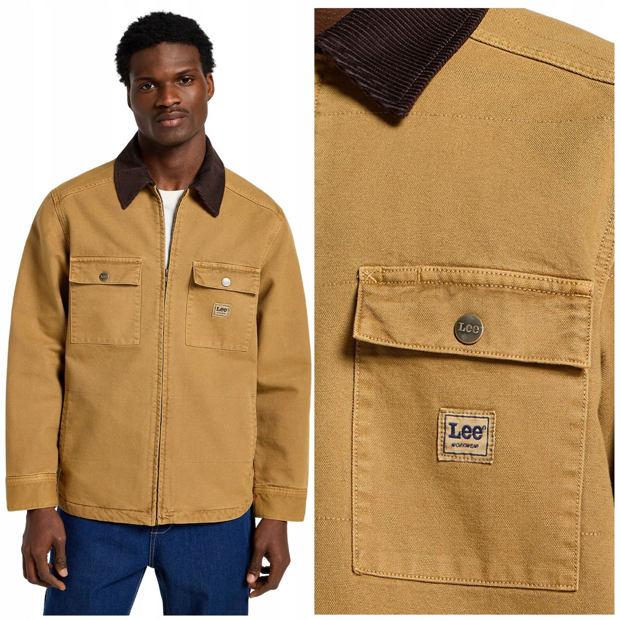 Lee Quilted Workwear Jacket Glazed Ginger teplá bavlnená bunda XXL