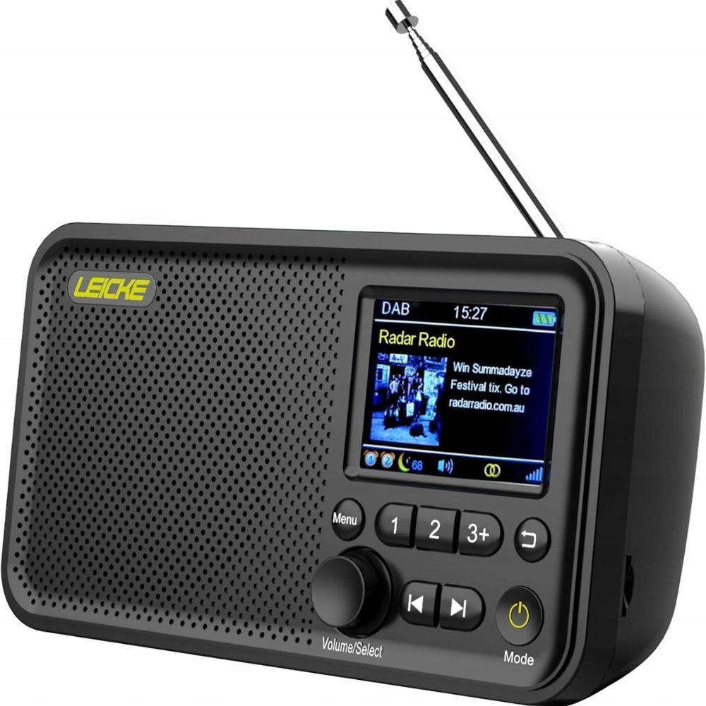 Leicke Rádio Dab+ Bluetooth 5.0 s batériou a farebným displejom