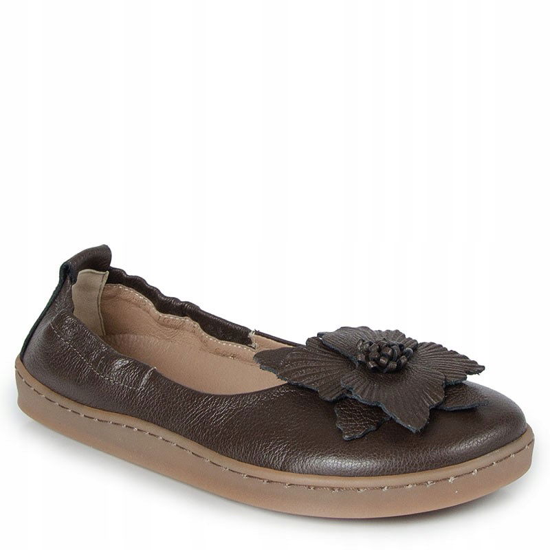 Lemar 10205 Barefoot Hnedé Kožené Baleríny 36