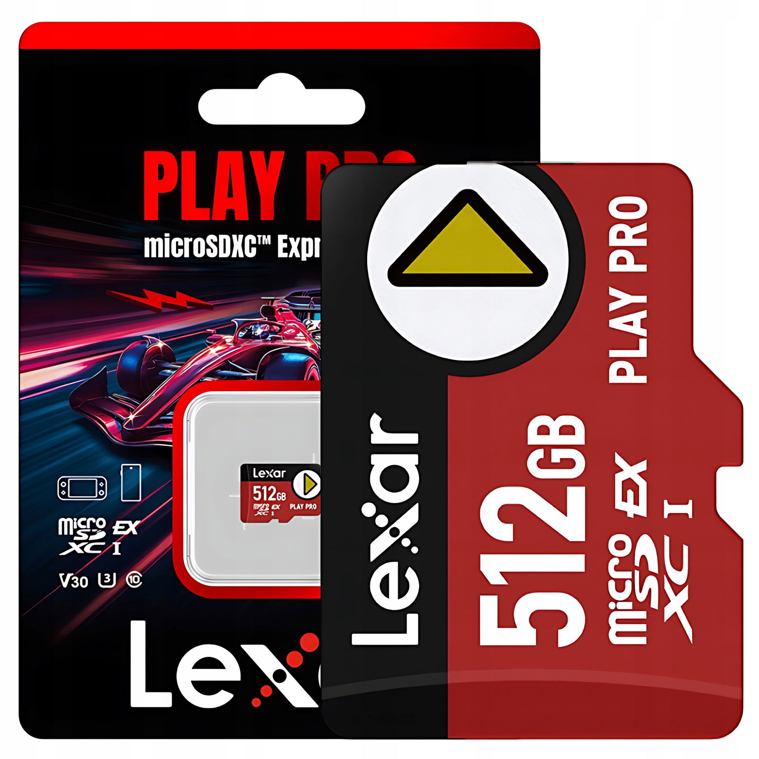 Lexar Pamäťová Karta MicroSDXC 512GB Playpro Express 7.1 V30 U3 A2 Pre Switch