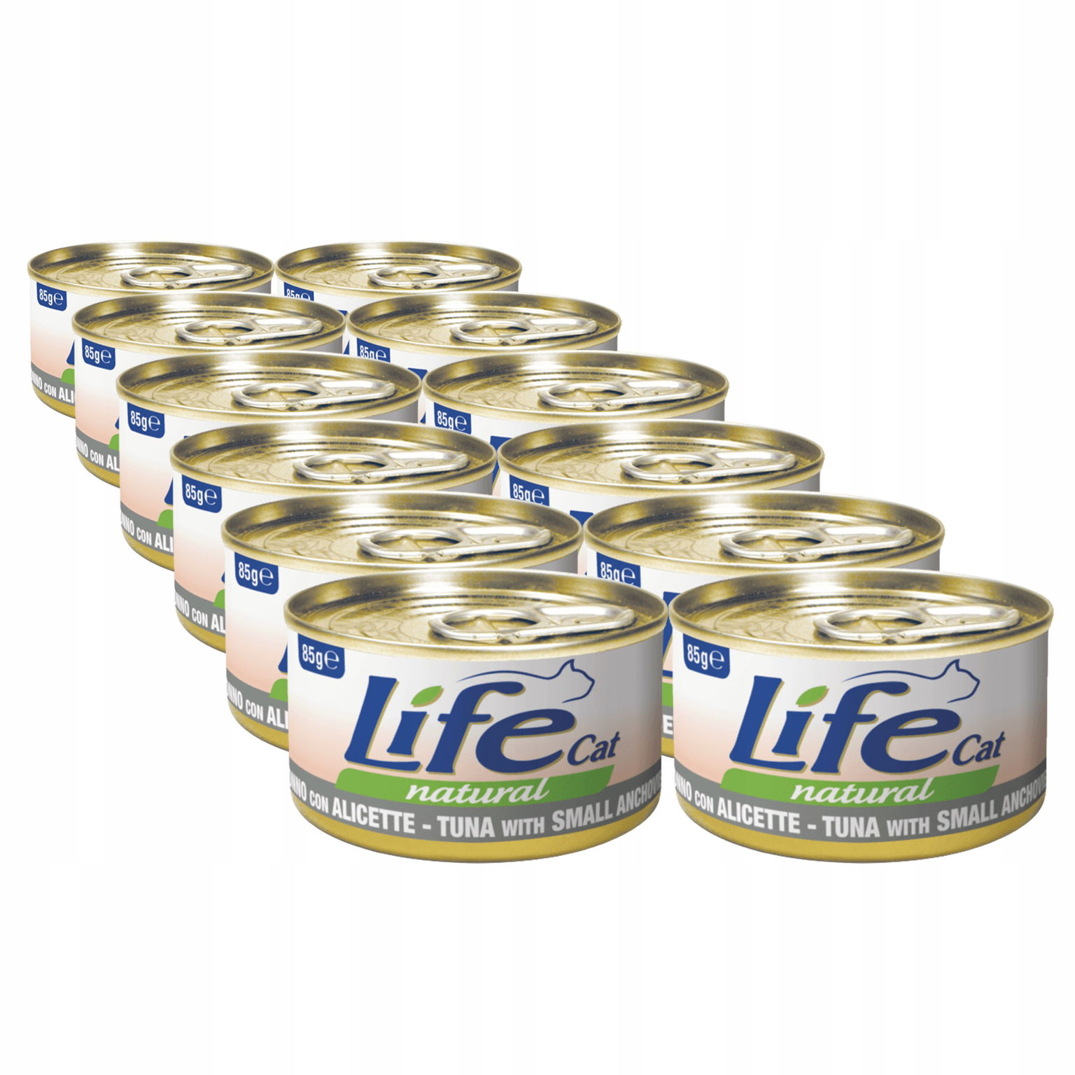 Life Cat Natural Krmivo pre mačky plechovka 12x85g Tuniak Sardela