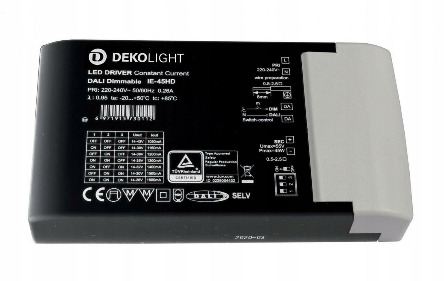 Light Impressions Deko-Light napájanie Basic, DIM, Multi CC, IE-45HD konštant
