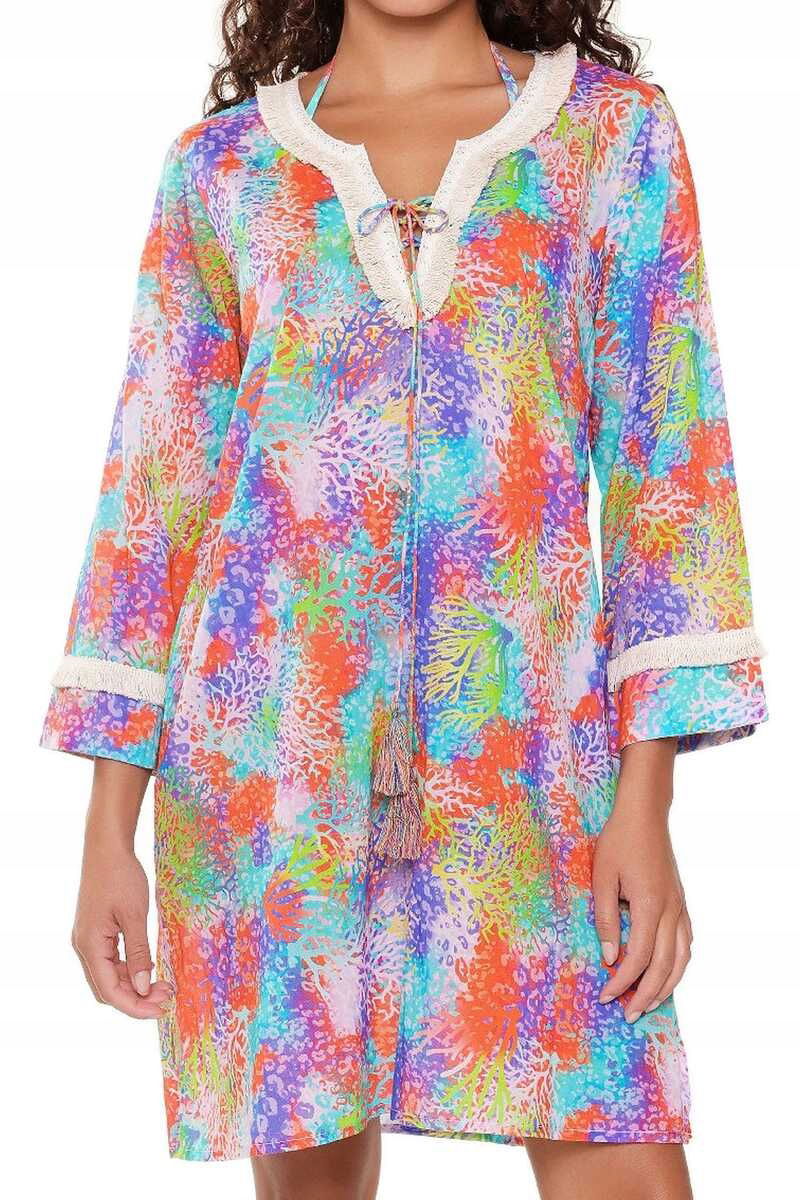 LingaDore Kimono 7207P-1 coral leopard print 3XL